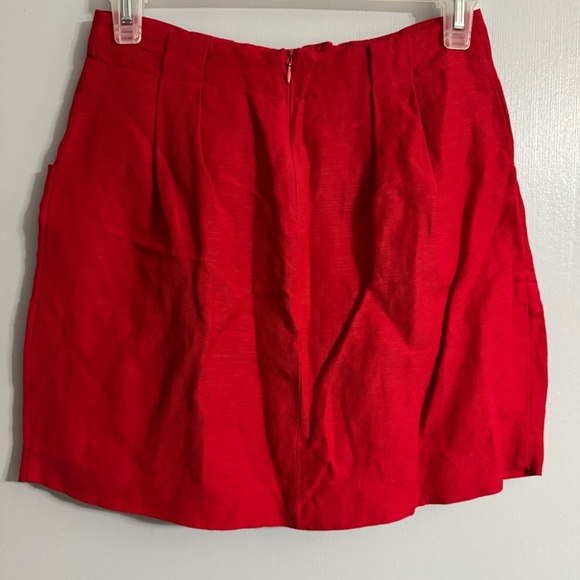 Forever 21 Red Pleated Mini Skirt Size XS - Picture 2 of 12